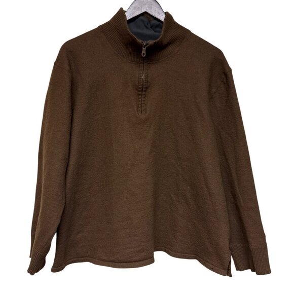 The North Face Other - The North Face Men's Sweater Vintage Brown Cotton Wool Layer 1/4 Zip XXL Outdoor